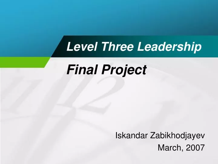 level three leadership