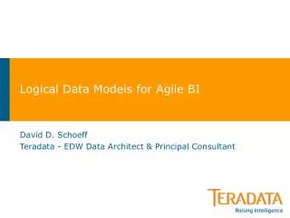 Logical Data Models for Agile BI