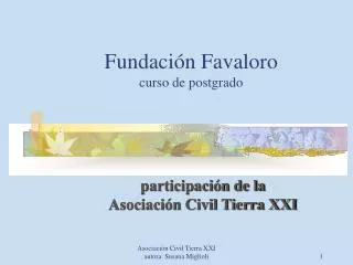 Fundación Favaloro curso de postgrado