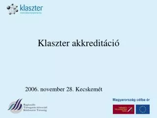 Klaszter akkreditáció