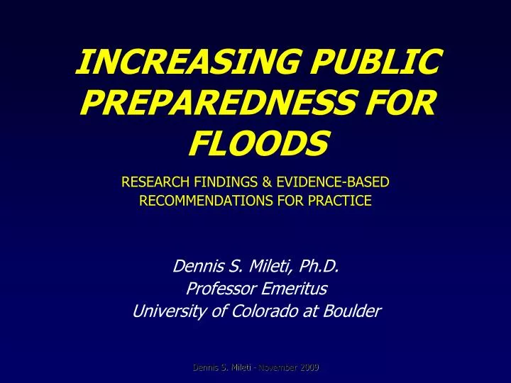 increasing public preparedness for floods