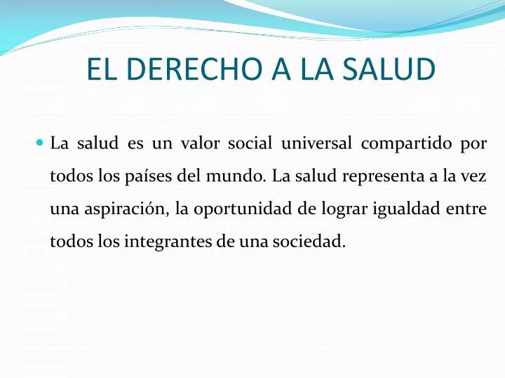 el derecho a la salud