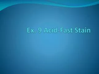 Ex. 9 Acid-Fast Stain