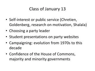 Class of January 13
