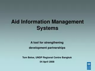 Aid Information Management Systems
