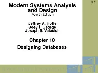 Chapter 10 Designing Databases