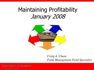 Maintaining Profitability January 2008