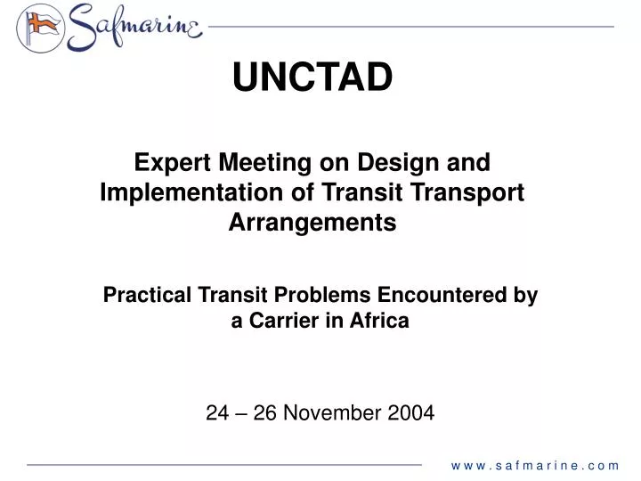 unctad expert meeting on design and implementation of transit transport arrangements