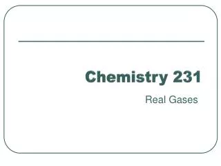 Chemistry 231