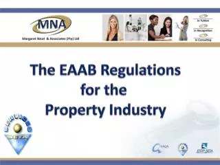 The EAAB Regulations for the Property Industry