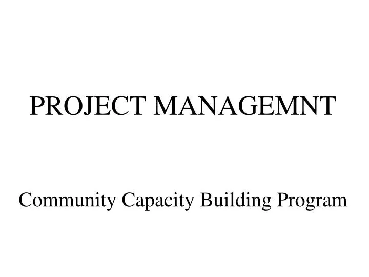 project managemnt