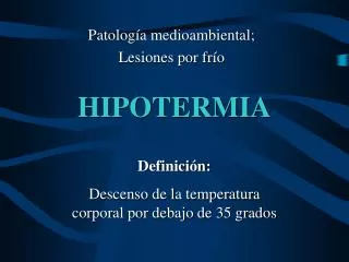 HIPOTERMIA