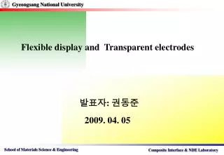 Flexible display and Transparent electrodes