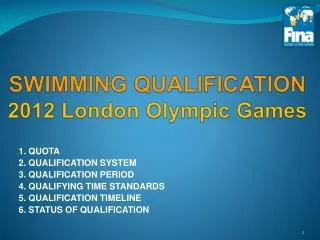 SWIMMING QUALIFICATION 2012 London Olympic Games