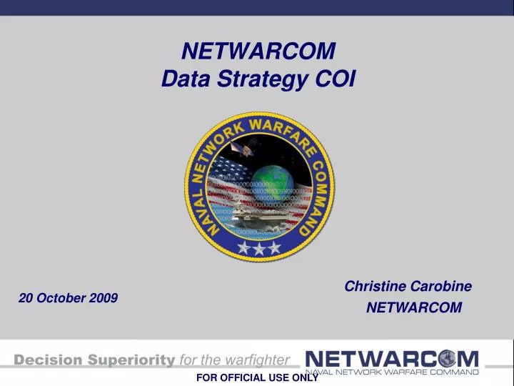 netwarcom data strategy coi