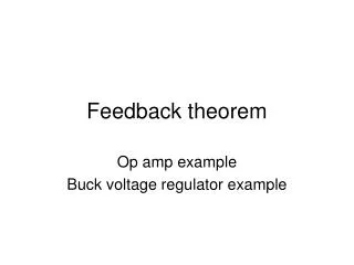 Feedback theorem