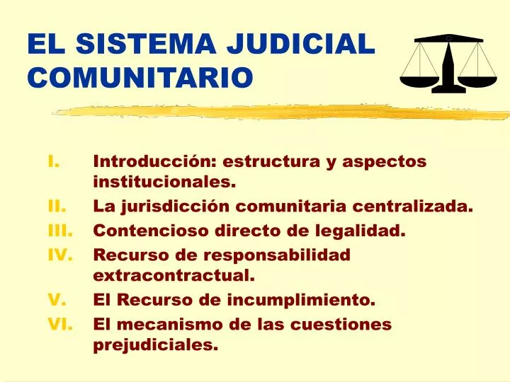 el sistema judicial comunitario