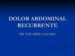 dolor abdominal recurrente