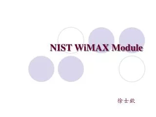 NIST WiMAX Module