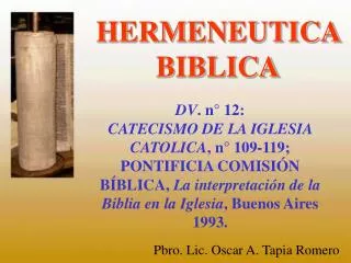 HERMENEUTICA BIBLICA