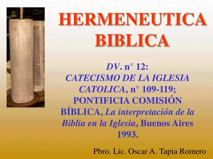 hermeneutica biblica