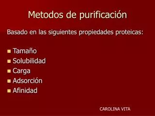 metodos de purificaci n