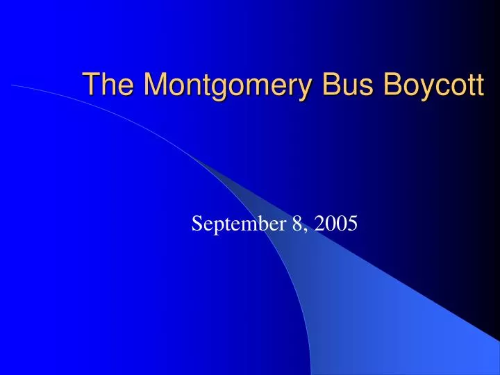 the montgomery bus boycott