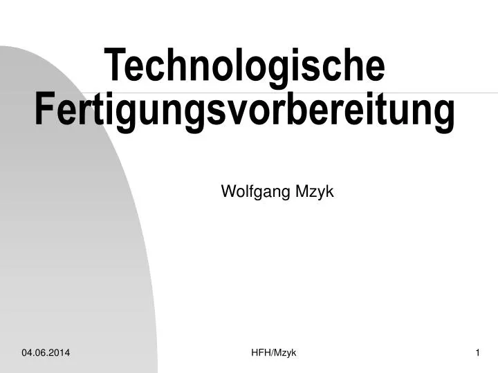 technologische fertigungsvorbereitung