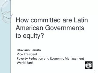 How committed are Latin American Governments to equity?