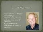 István Mészáros - slide 1