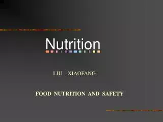 Nutrition