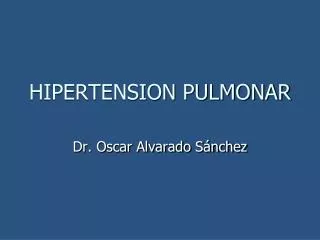 hipertension pulmonar