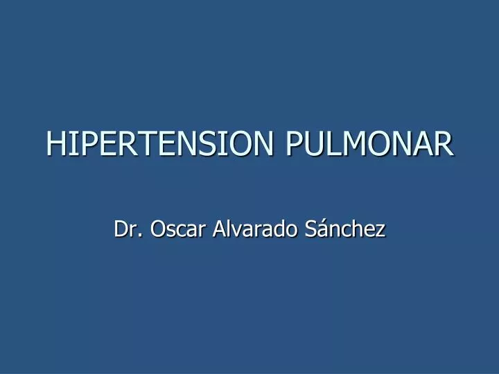 hipertension pulmonar