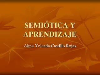 semi tica y aprendizaje