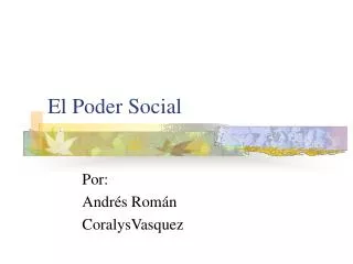 el poder social