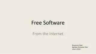 Free Software