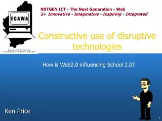 Constructive use of disruptive technologies