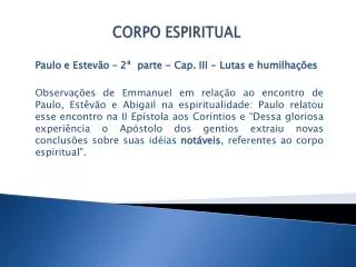 corpo espiritual