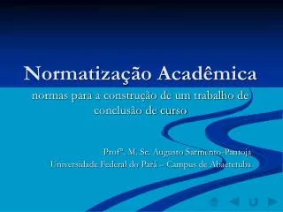 normatiza o acad mica
