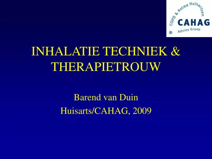 inhalatie techniek therapietrouw