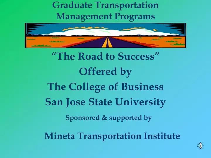 graduate transportation management programs