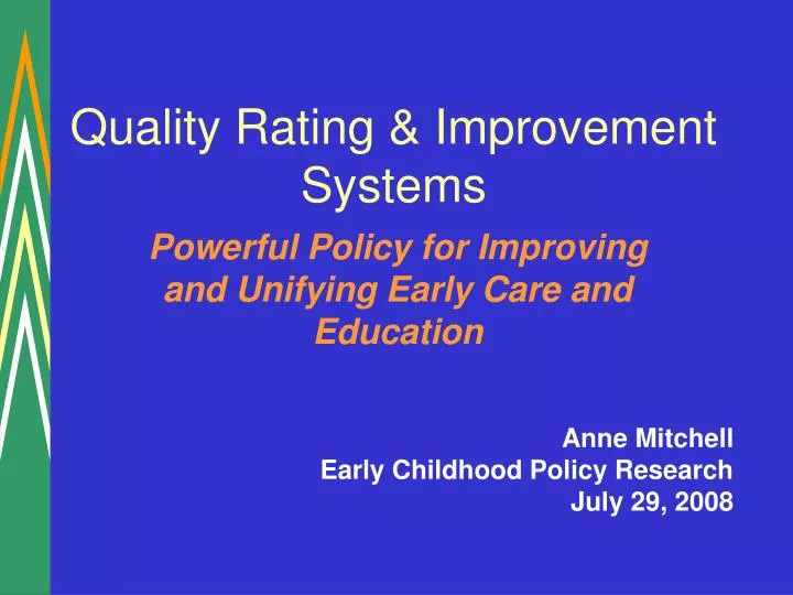 quality rating improvement systems