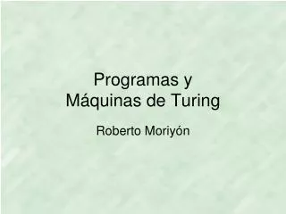 programas y m quinas de turing