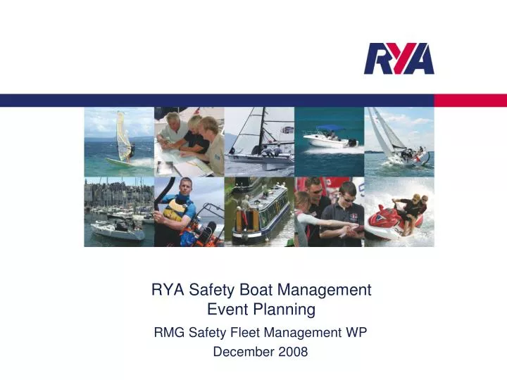 rya safety boat management event planning