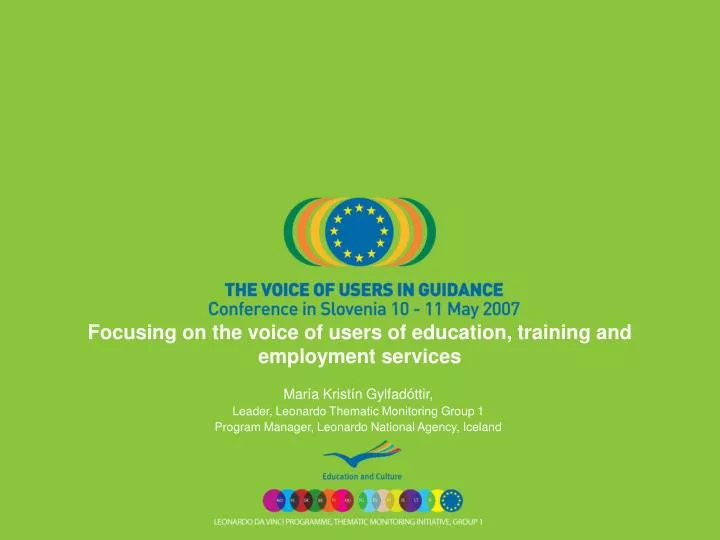 focusing on the voice of users of education training and employment services