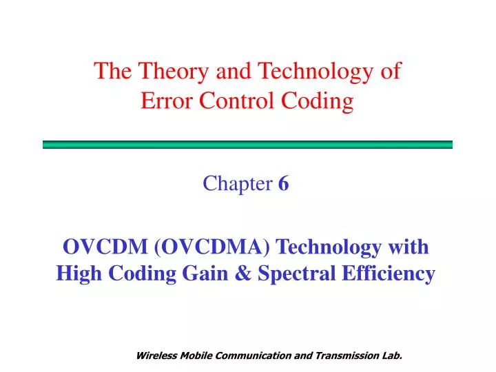 chapter 6 ovcdm ovcdma technology with high coding gain spectral efficiency