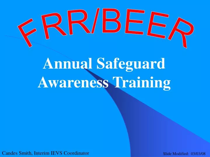 annual safeguard awareness training