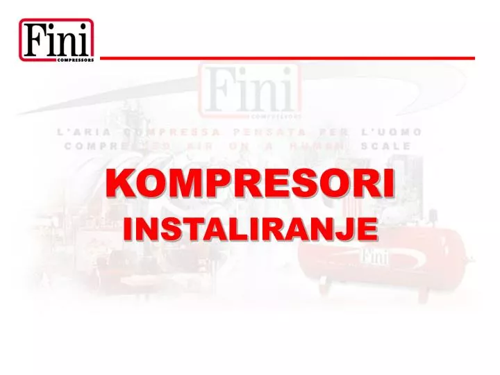 kompresori instaliranje