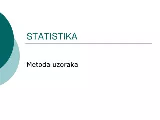 STATISTIKA