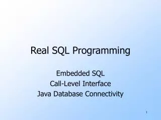 Real SQL Programming